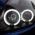 Μπροστινά Φανάρια Set Για Suzuki Swift 05-10 ccfl Angel Eyes Μαύρα H1/H1Sonar