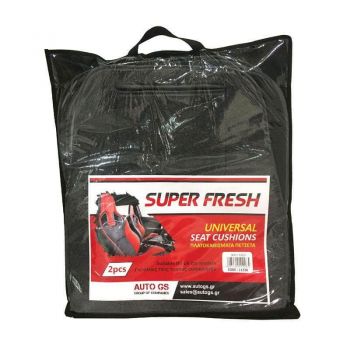 Πλατοκαθίσματα Μπροστινά Πετσέτα Super Fresh Γκρι 2 Τεμάχια