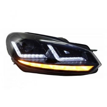 Μπροστινά Φανάρια Set Για Vw Golf VI (6) 08-12 DRL Xenarc® Halogen Version Black LEDHL102-BK Osram LEDriving®