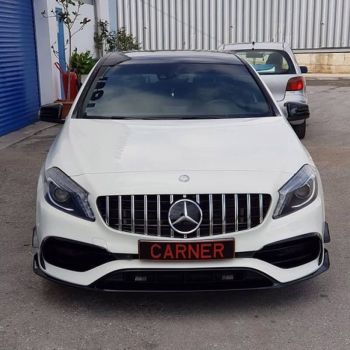 Μάσκα Για Mercedes-Benz A-Class W176 15-18 GT Amg Panamericana Look Μαύρο/Χρώμιο 1 Τεμάχιο