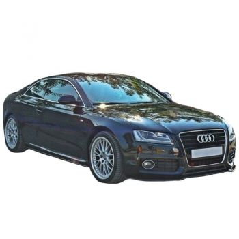 Πλαινά Μασπιέ Για Audi A5 8T 07-16 Μαύρο Γυαλιστερό Από Abs Πλαστικό 2 Τεμάχια