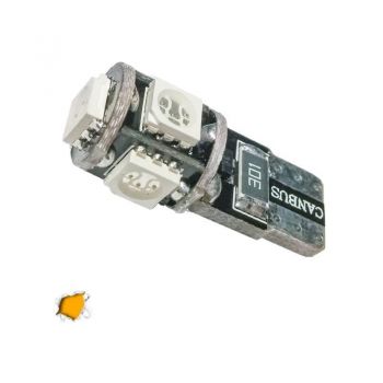 Λάμπα Led T10 12volt 1.2w Πορτοκαλί 1 Τεμάχιο