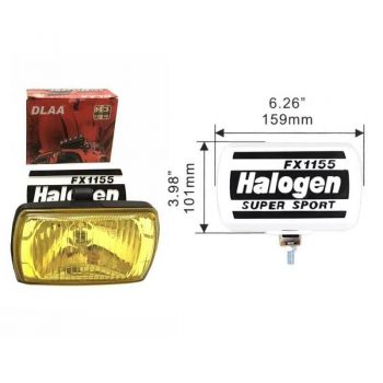 Head Lamp Universal Yellow 12 Volt 55 Watt H3 FX-1155 1 Piece