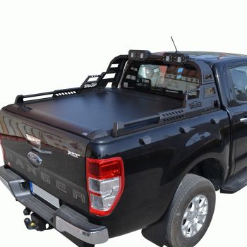 ΚΑΠΑΚΙ ΚΑΡΟΤΣΑΣ ΡΟΛΟ ΑΛΟΥΜΙΝΙΟΥ ΜΕ PREMIUM LED ROLL-BAR TEK 908 ROLL+RB 430LED FORD RANGER T6 2012+, T7 2017+ &amp;T8 2020+