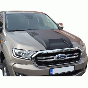 ΔΙΑΚΟΣΜΗΤΙΚΟ ΚΑΠΟ (ΦΟΥΣΚΩΜΑ) ΣΕ MAT ΜΑΥΡΟ BONNET 516 FORD RANGER T7 2017+ &amp; T8 2020+