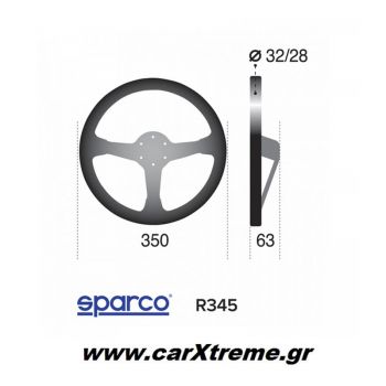 Sparco Τιμόνι Αυτοκινήτου R345 015R345MSN