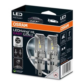 Λάμπες Led H4/H19 Osram LEDriving HL Easy Gen2 12volt 25watt 1850/1500 lm 6500k 2 Τεμάχια