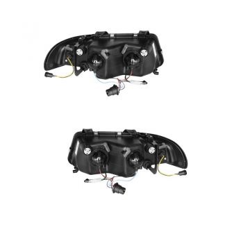 Μπροστινά Φανάρια Set Για Audi A4 B5 94-98 DRL Μαύρα H1/H1 Sonar