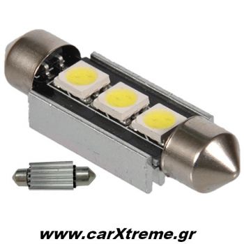 Λαμπάκια Σωληνωτά CanBus 3 SMD 39mm