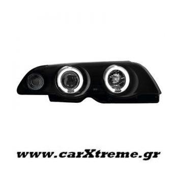 Φανάρι Εμπρός Μαύρο Led BMW E46 4D 98-01